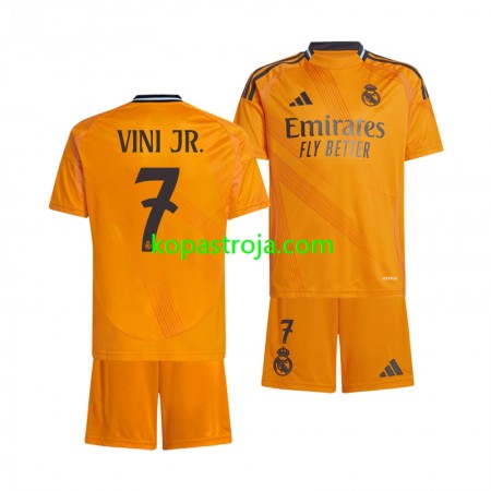 Billiga Fotbollströjor Real Madrid VINI JR 7 Barn Borta tröja 2024/25 Kortärmad